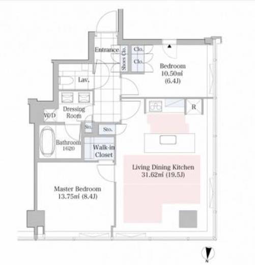 ラ・トゥール渋谷 1701 間取り図