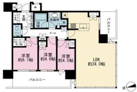 パークコート浜離宮ザ・タワー 33階 間取り図