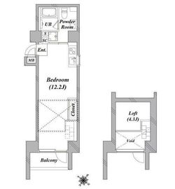 taliesin CY（タリアセンシーワイ） 401 間取り図