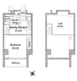 taliesin CY（タリアセンシーワイ） 502 間取り図