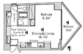 ワインアパートメント 8階 間取り図