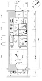 ライトテラス蔵前 208 間取り図