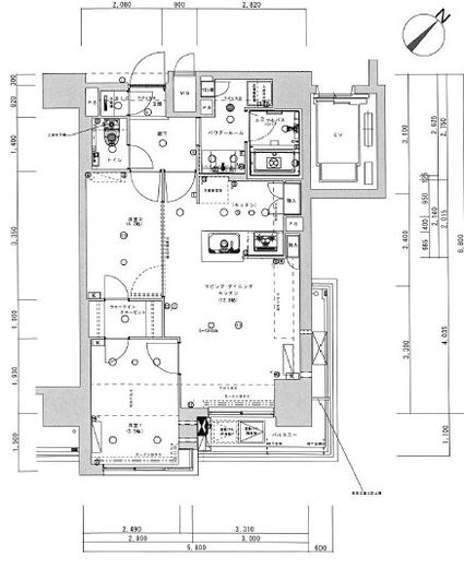 ライトテラス蔵前 703 間取り図