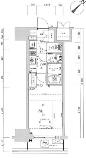 ライトテラス蔵前 504 間取り図
