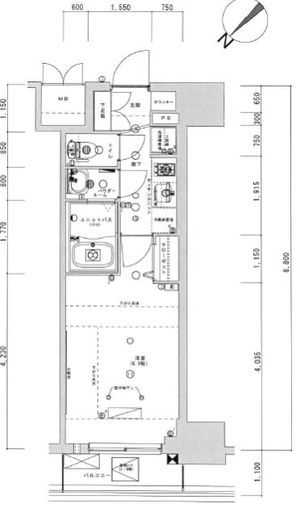 ライトテラス蔵前 207 間取り図