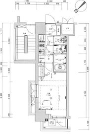 ライトテラス蔵前 205 間取り図