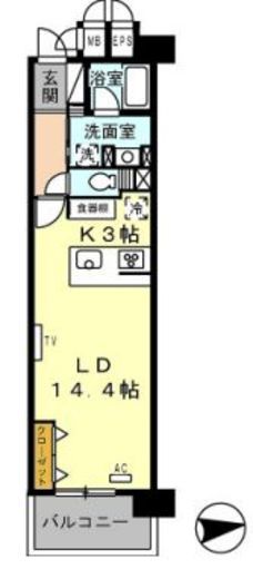 ロイヤルパークス西新井 528 間取り図