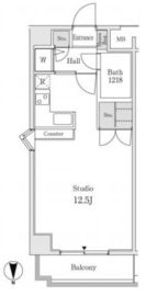 ベローチェ高輪 4階 間取り図