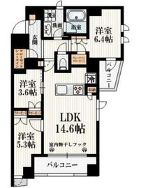 アトラス四谷本塩町 4階 間取り図