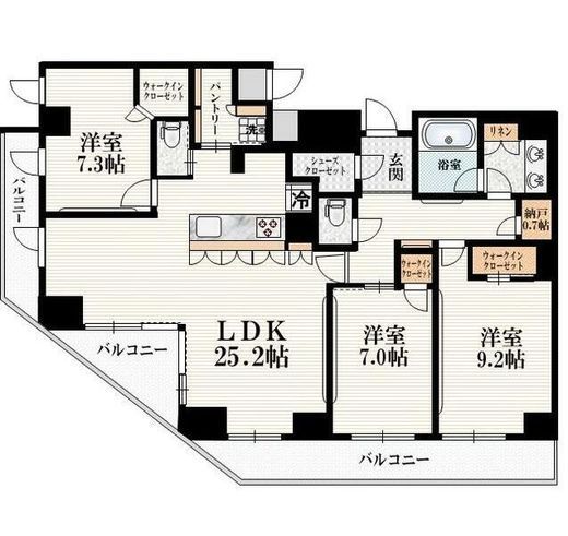 アトラス四谷本塩町 5階 間取り図