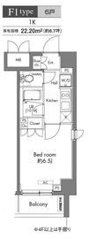 プラウドフラット早稲田 605 間取り図