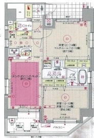 エステムプラザ飯田橋タワーレジデンス 1305 間取り図