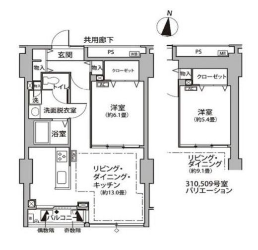 東雲キャナルコートCODAN 11-310 間取り図