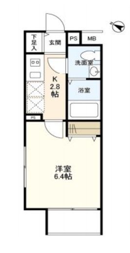 ウェルスクエアイズム初台 106 間取り図