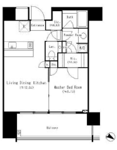 THE ROPPONGI TOKYO CLUB RESIDENCE 20階 間取り図