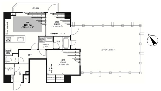 グランドコンシェルジュ麻布 9階 間取り図