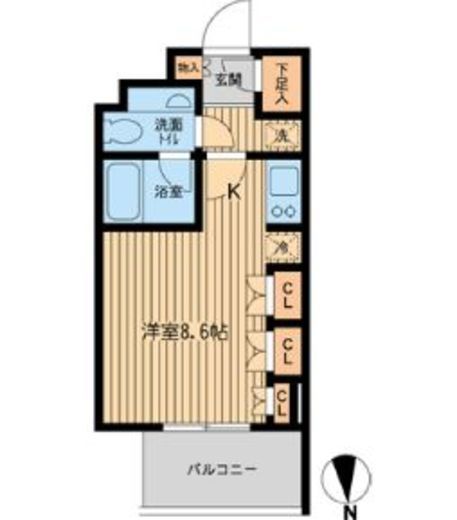 ファインアドレス新御徒町 705 間取り図