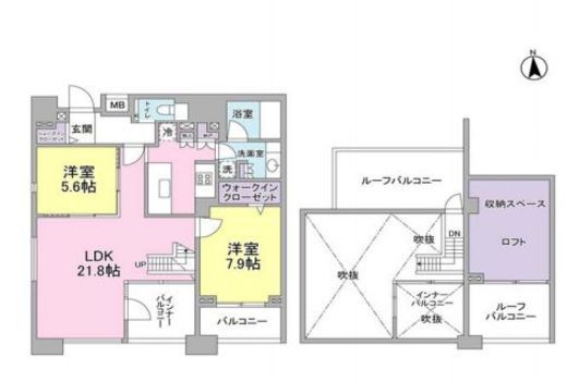 パークフラッツ中目黒 1301 間取り図