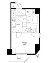 アルティザ東銀座 9階 間取り図