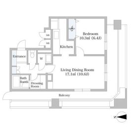 港南ハイツ 1210 間取り図