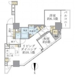 ブリリアタワー上野池之端 4階 間取り図