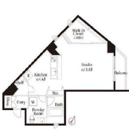 クローバー六本木 1階 間取り図