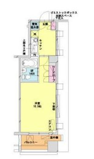 HF八丁堀レジデンス2 1301 間取り図