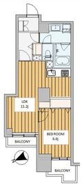 六本木ビュータワー 6階 間取り図