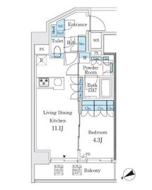 プライマル御茶ノ水 1103 間取り図