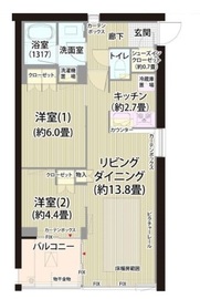 ガーデニエール砧ウエスト 653 間取り図