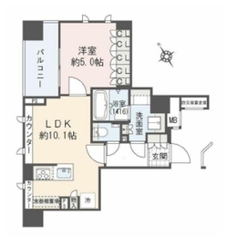 オープンレジデンシア築地 10階 間取り図