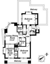 ライオンズマンション広尾南 5階 間取り図