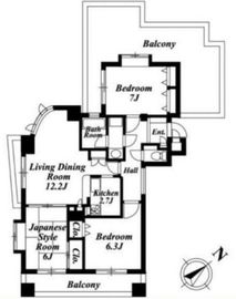 ライオンズマンション広尾南 5階 間取り図