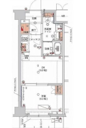 ハーモニーレジデンス神楽坂ヒルズsecond 211 間取り図