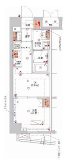 ハーモニーレジデンス神楽坂ヒルズsecond 208 間取り図