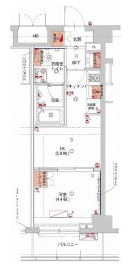 ハーモニーレジデンス神楽坂ヒルズsecond 303 間取り図