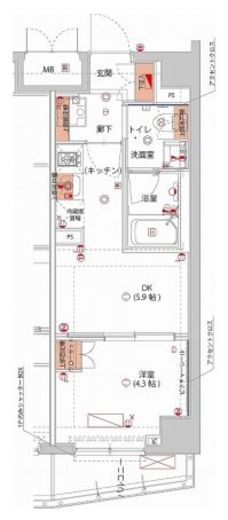 ハーモニーレジデンス神楽坂ヒルズsecond 101 間取り図