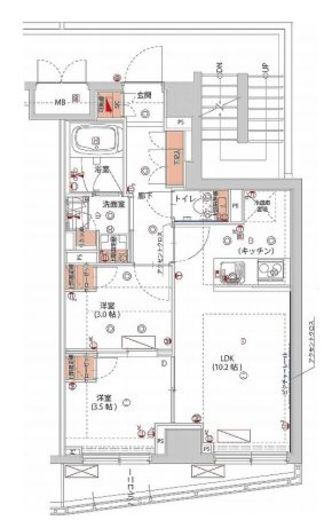 ハーモニーレジデンス神楽坂ヒルズsecond 401 間取り図