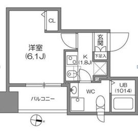 アジールコート中野坂上 903 間取り図