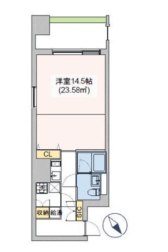 Nakameguro Crossover E401 間取り図
