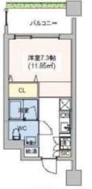 Nakameguro Crossover E304 間取り図