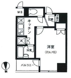 グラーサ銀座イースト 11階 間取り図