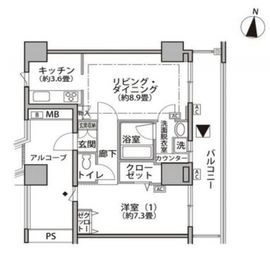 東雲キャナルコートCODAN 19-1107 間取り図