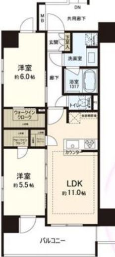 サンクレイドル上野2 6階 間取り図
