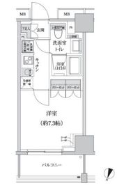 パークハビオ渋谷本町レジデンス 503 間取り図