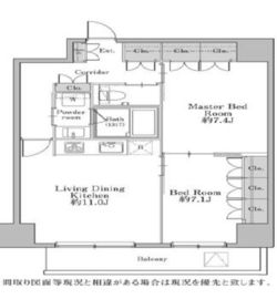 ユニテラス三軒茶屋 1003 間取り図