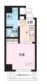 レジディア大井町 802 間取り図