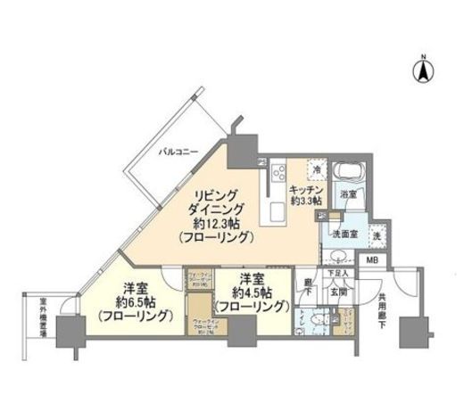 プライムパークス品川シーサイド ザ・タワー 3階 間取り図