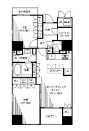 レフィール築地レジデンス 12階 間取り図