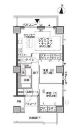 東雲キャナルコートCODAN 21-1001 間取り図